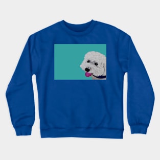 Finn the Bichon Frise Seafoam Green Crewneck Sweatshirt